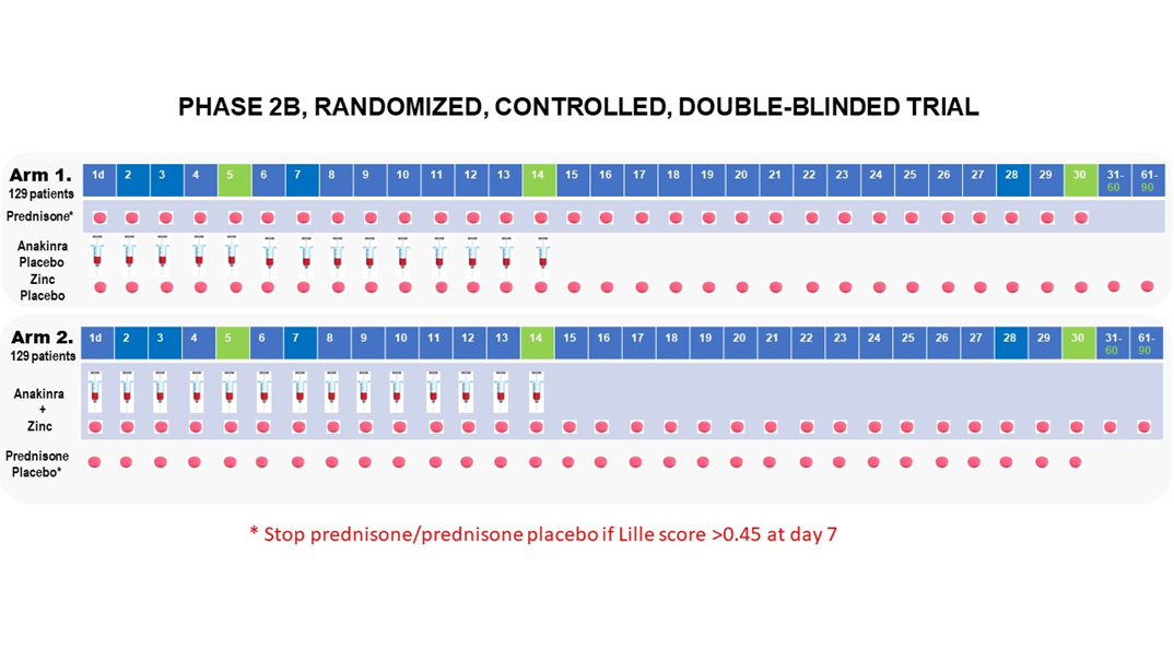 The 2-arm, randomized, controller, double-blinded trial